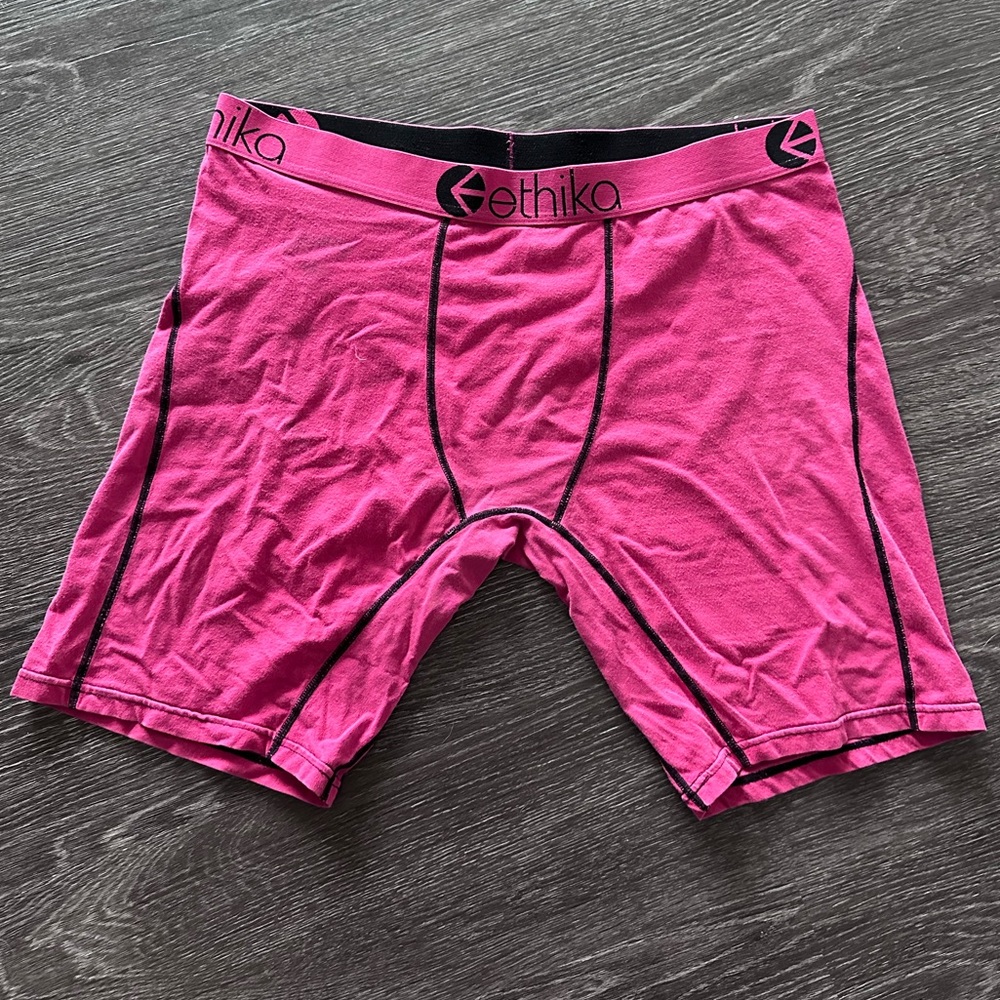 Men’s Ethika Pink Boxer Brief Underwear